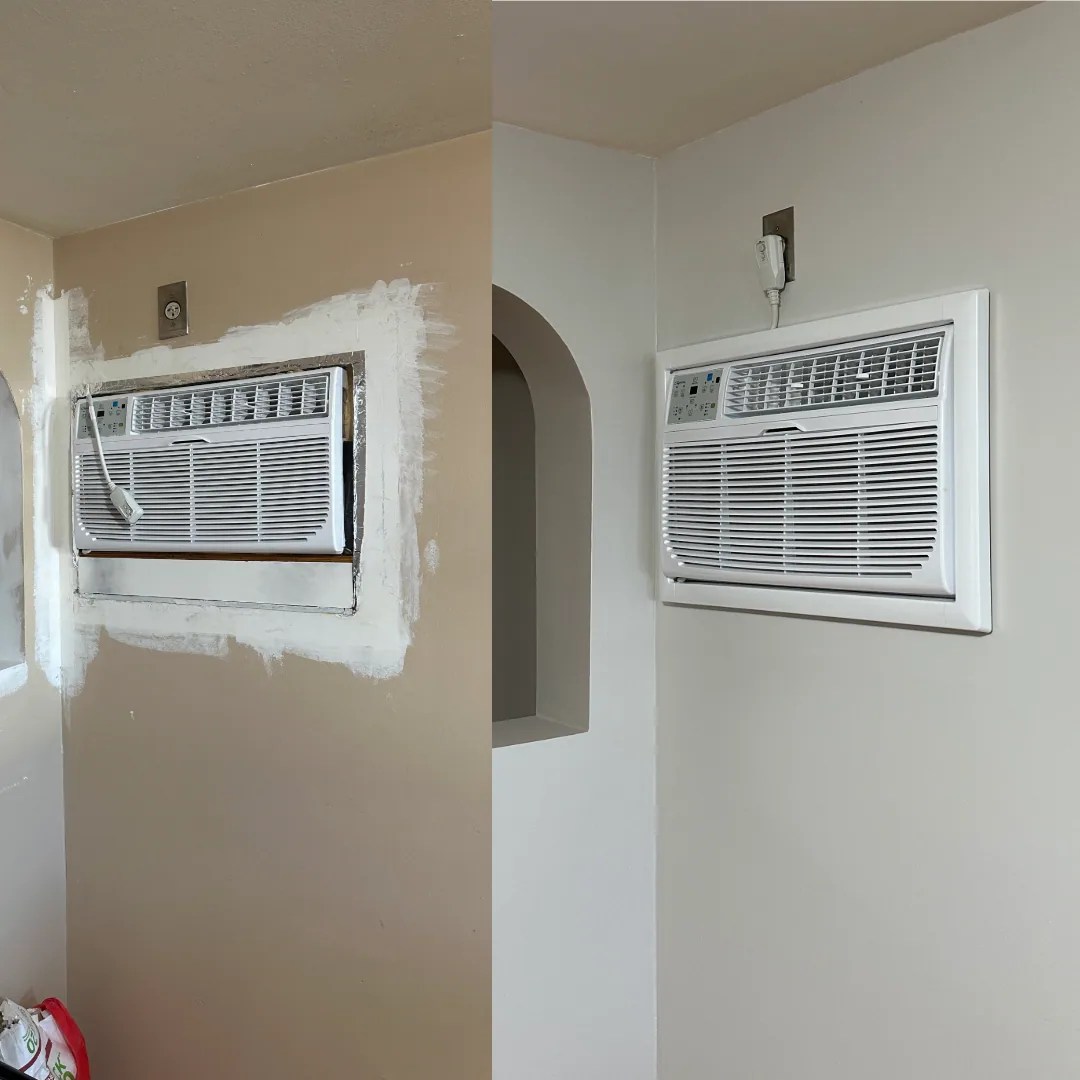 Wall repair sanded flush and primed – drywall repair in South Porcupine by OV Property Solutions
