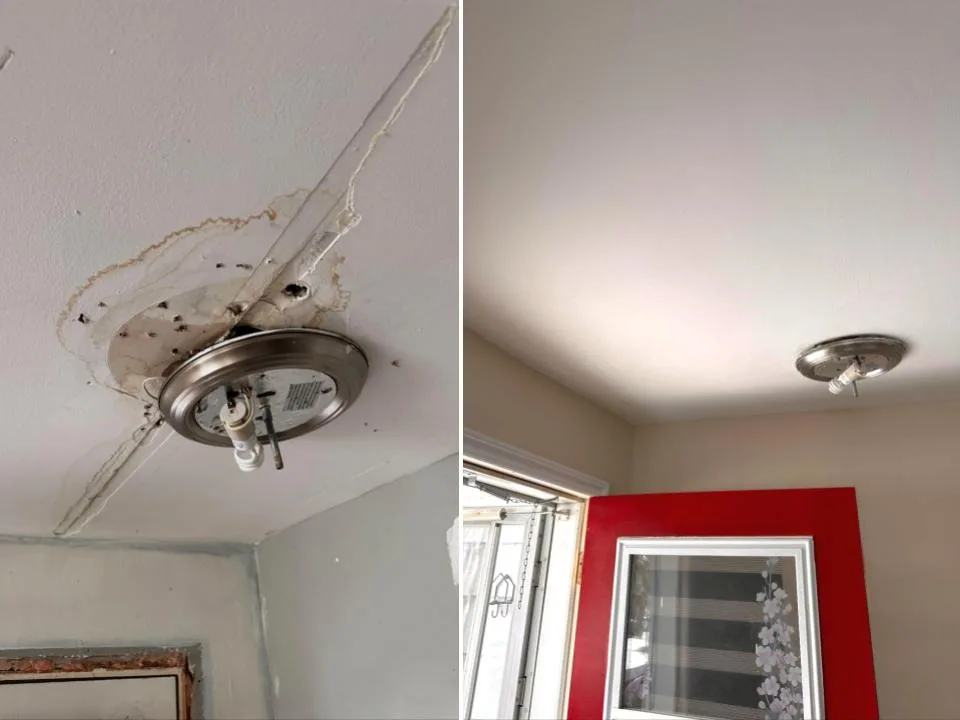 Clean drywall patch ready for paint – drywall repair in South Porcupine by OV Property Solutions